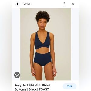 Toast (UK Brand) Bikini, Black, Size 8/10 Uk =S/M US